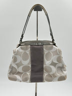 Coach Signature Stripe Satchel