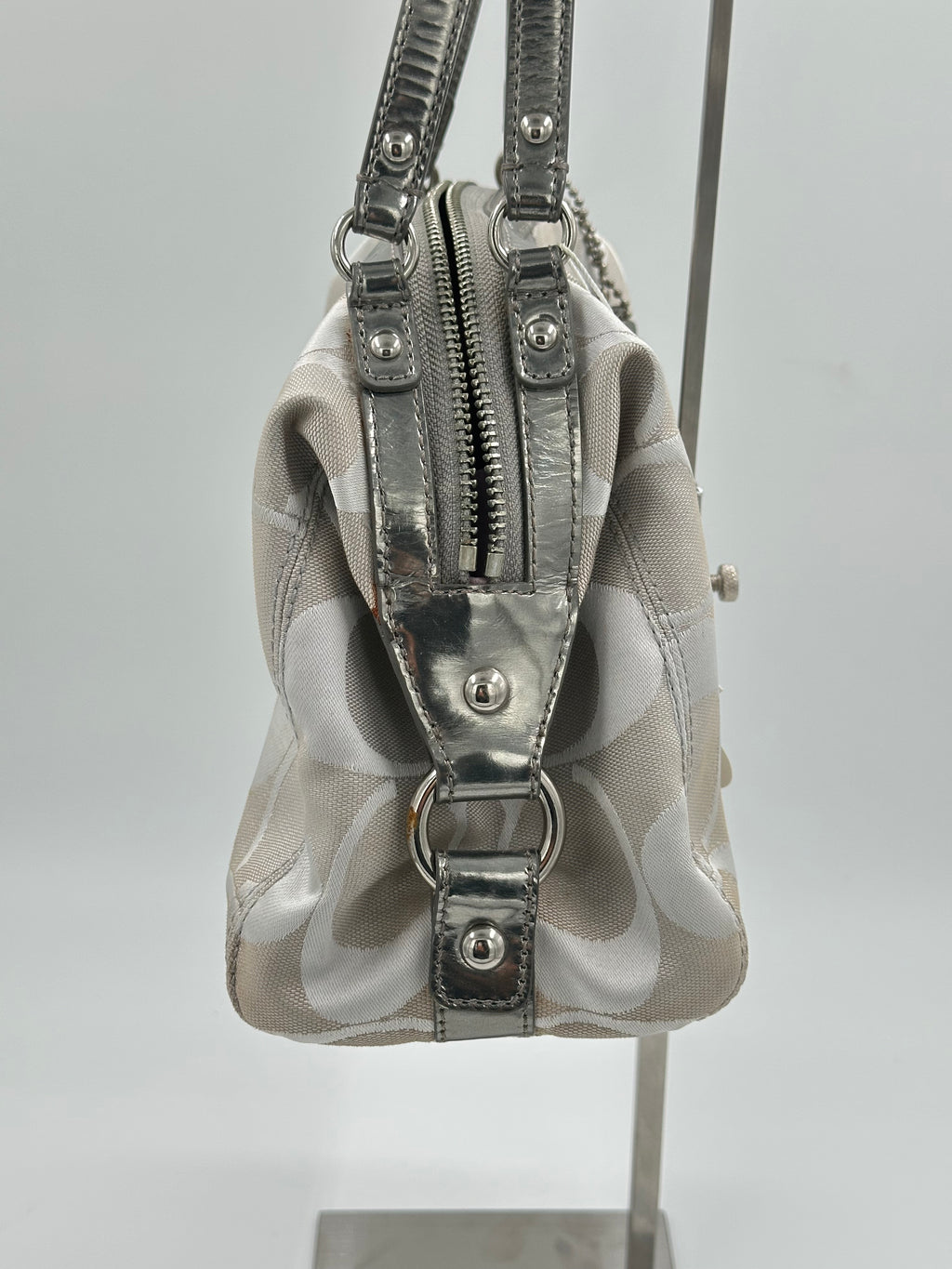 Coach Signature Stripe Satchel