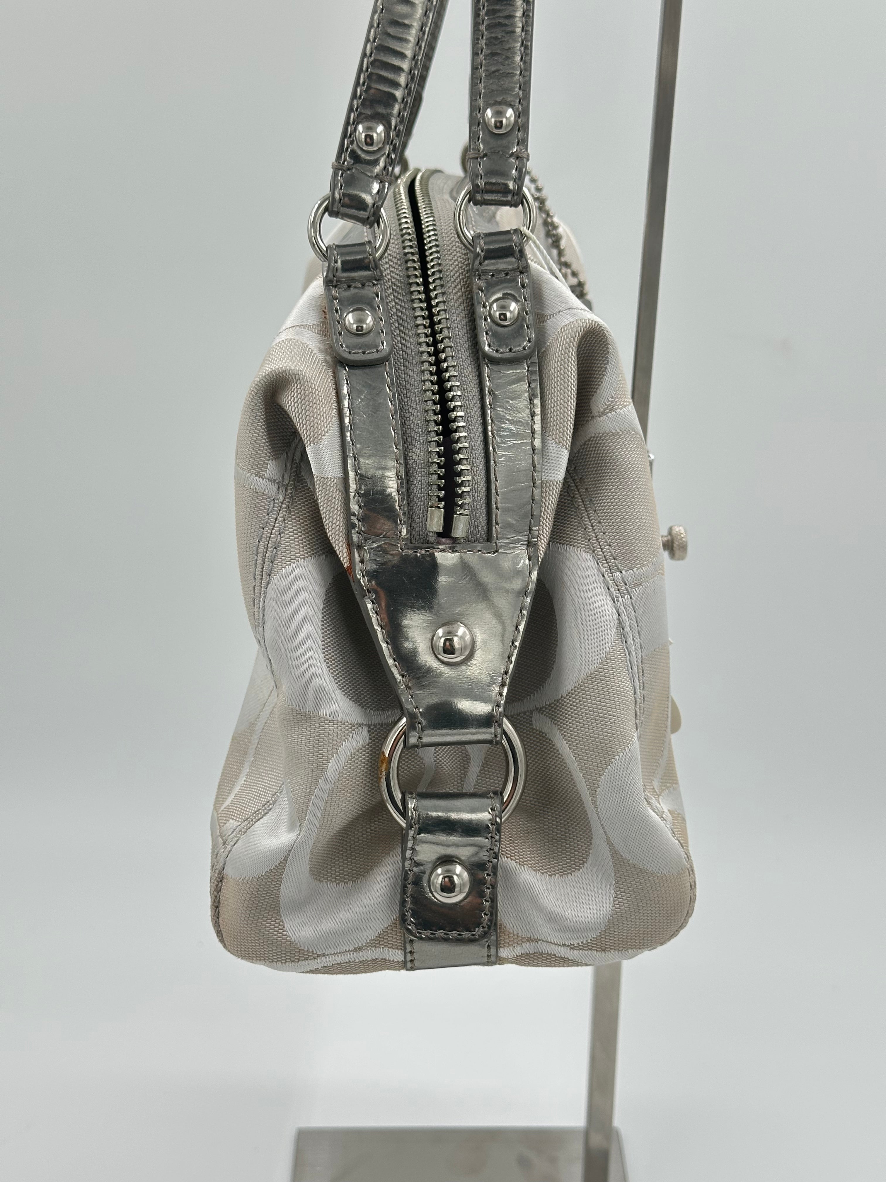 Coach Signature Stripe Satchel