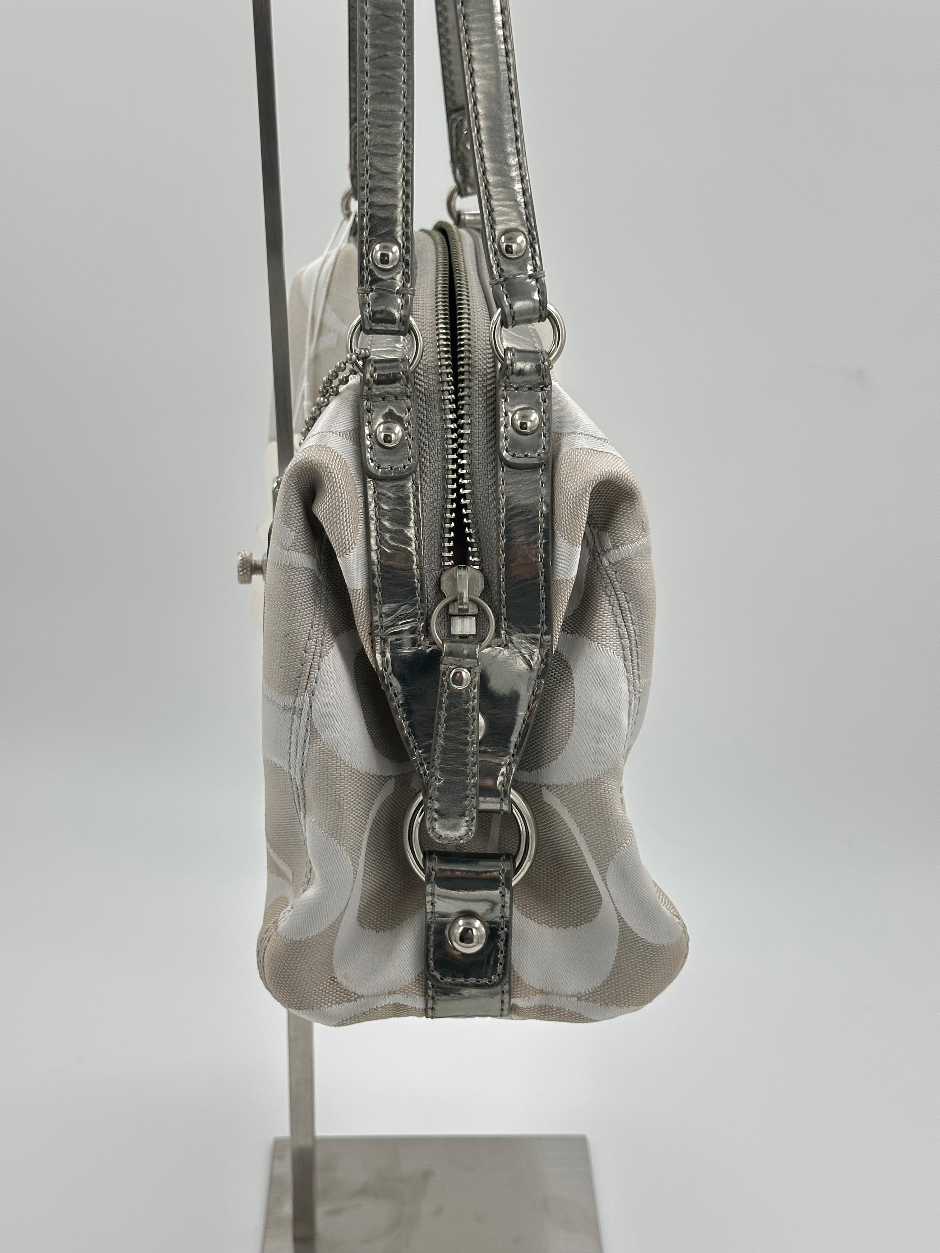Coach Signature Stripe Satchel