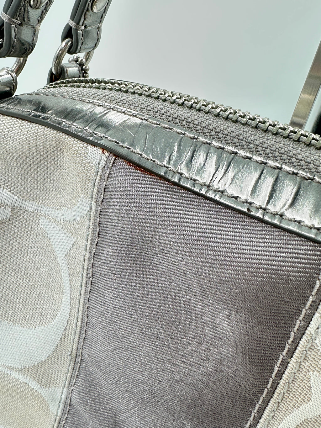 Coach Signature Stripe Satchel