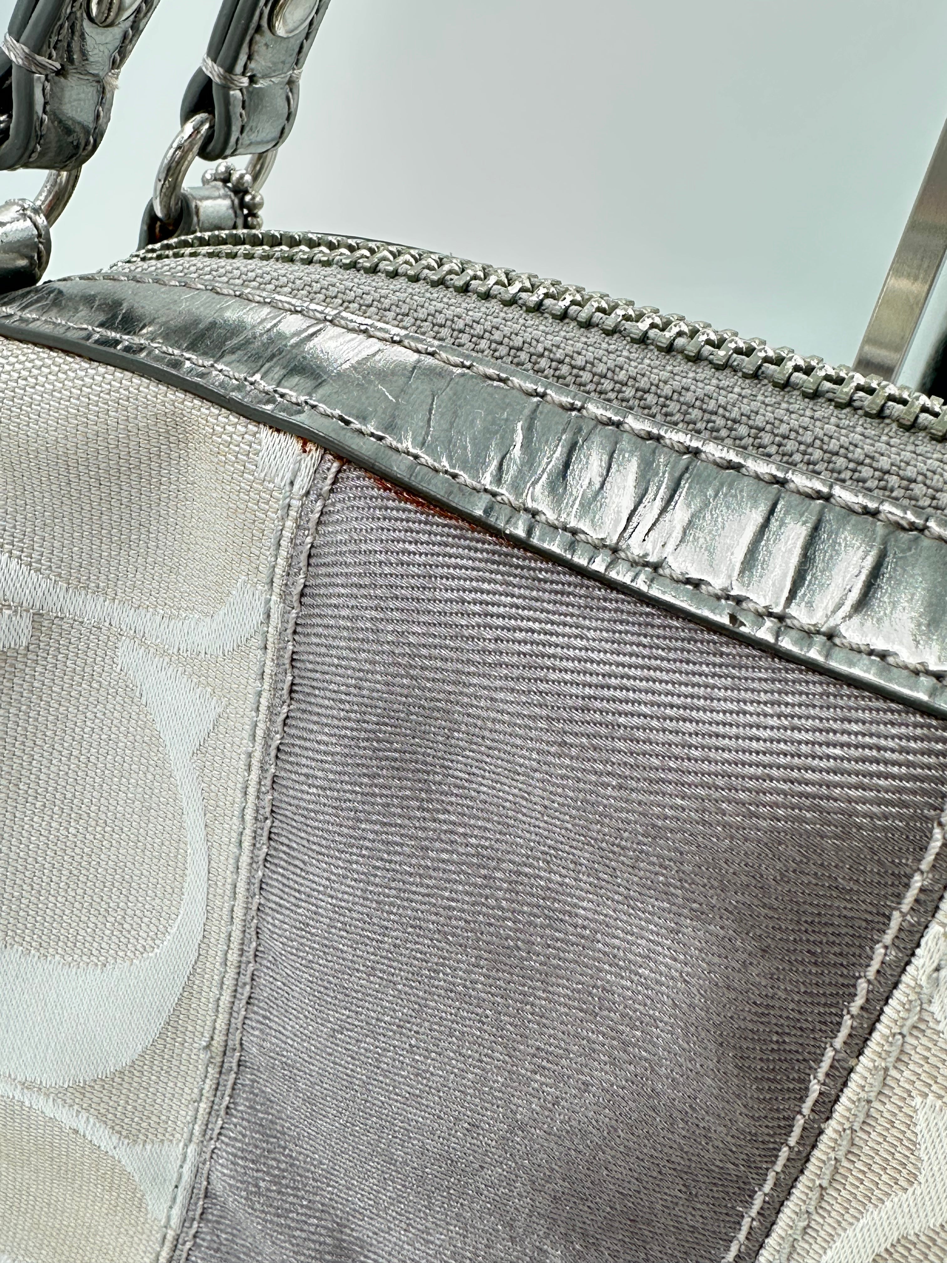 Coach Signature Stripe Satchel