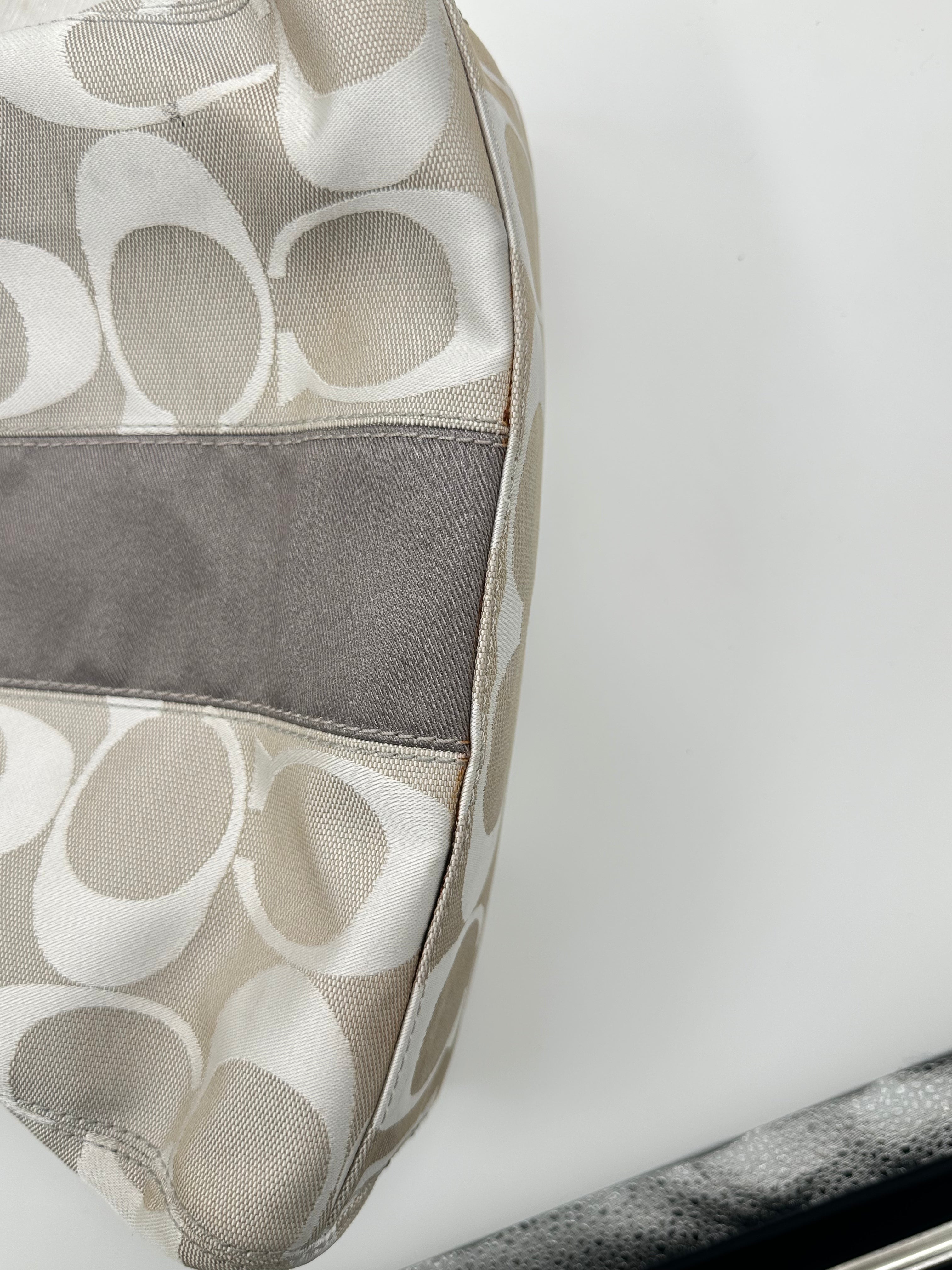 Coach Signature Stripe Satchel