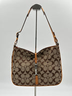Coach signature clasp hobo bag