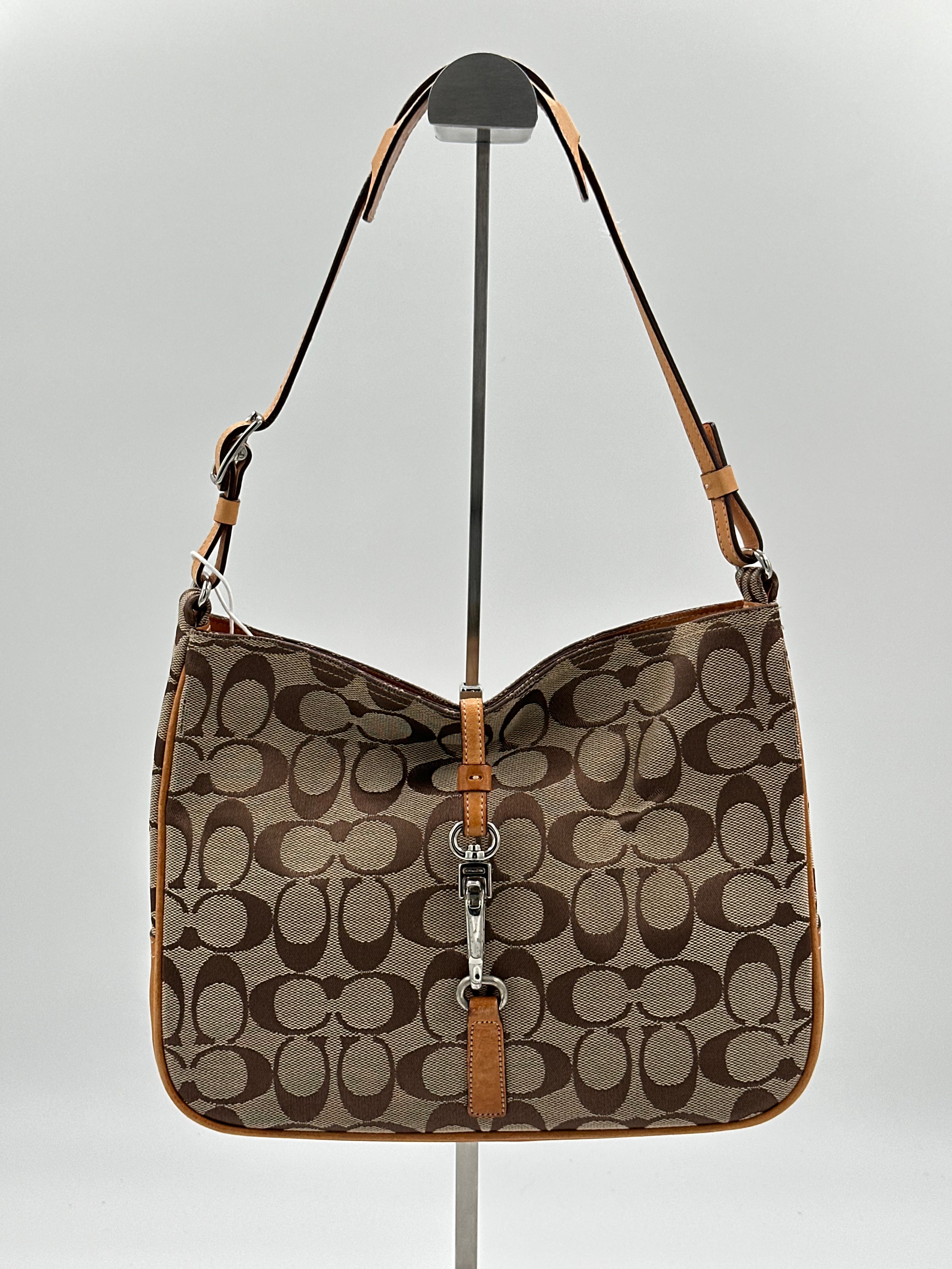 Coach signature clasp hobo bag