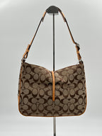 Coach signature clasp hobo bag