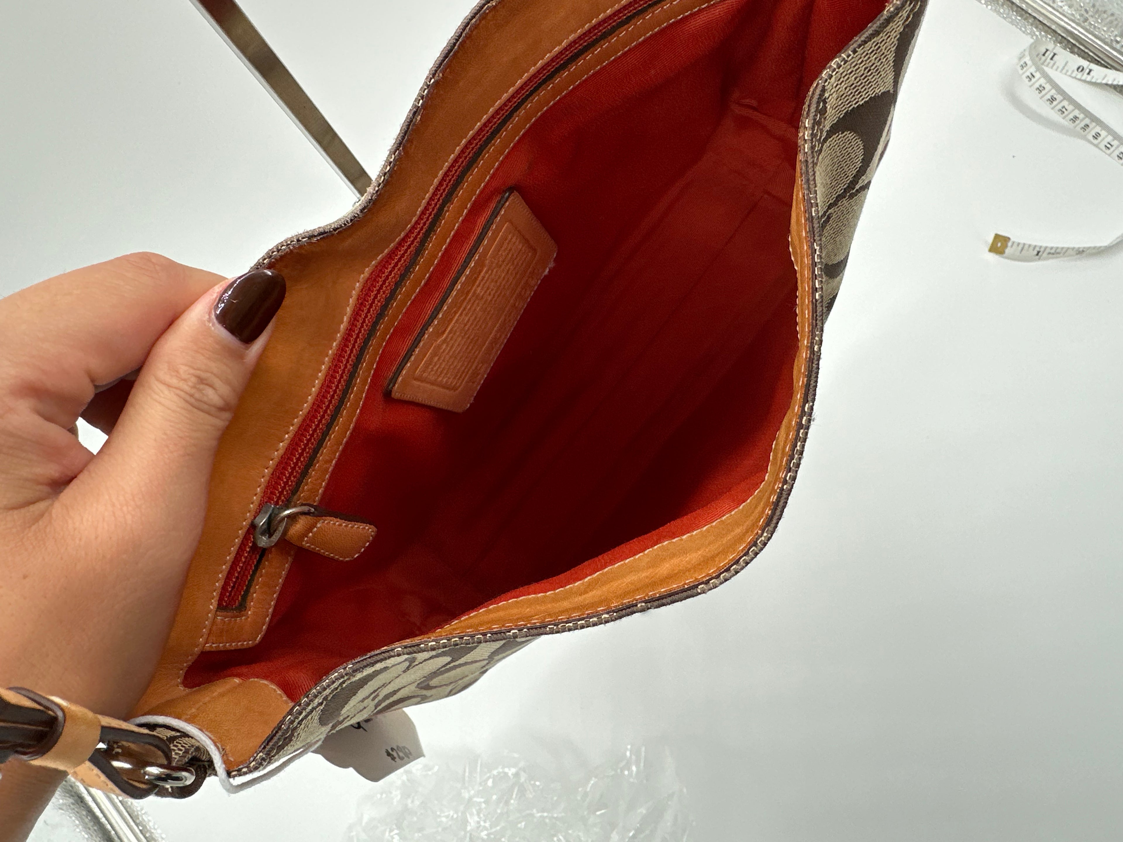 Coach signature clasp hobo bag