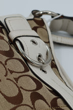 Coach Buckle Shoulder Bag - white