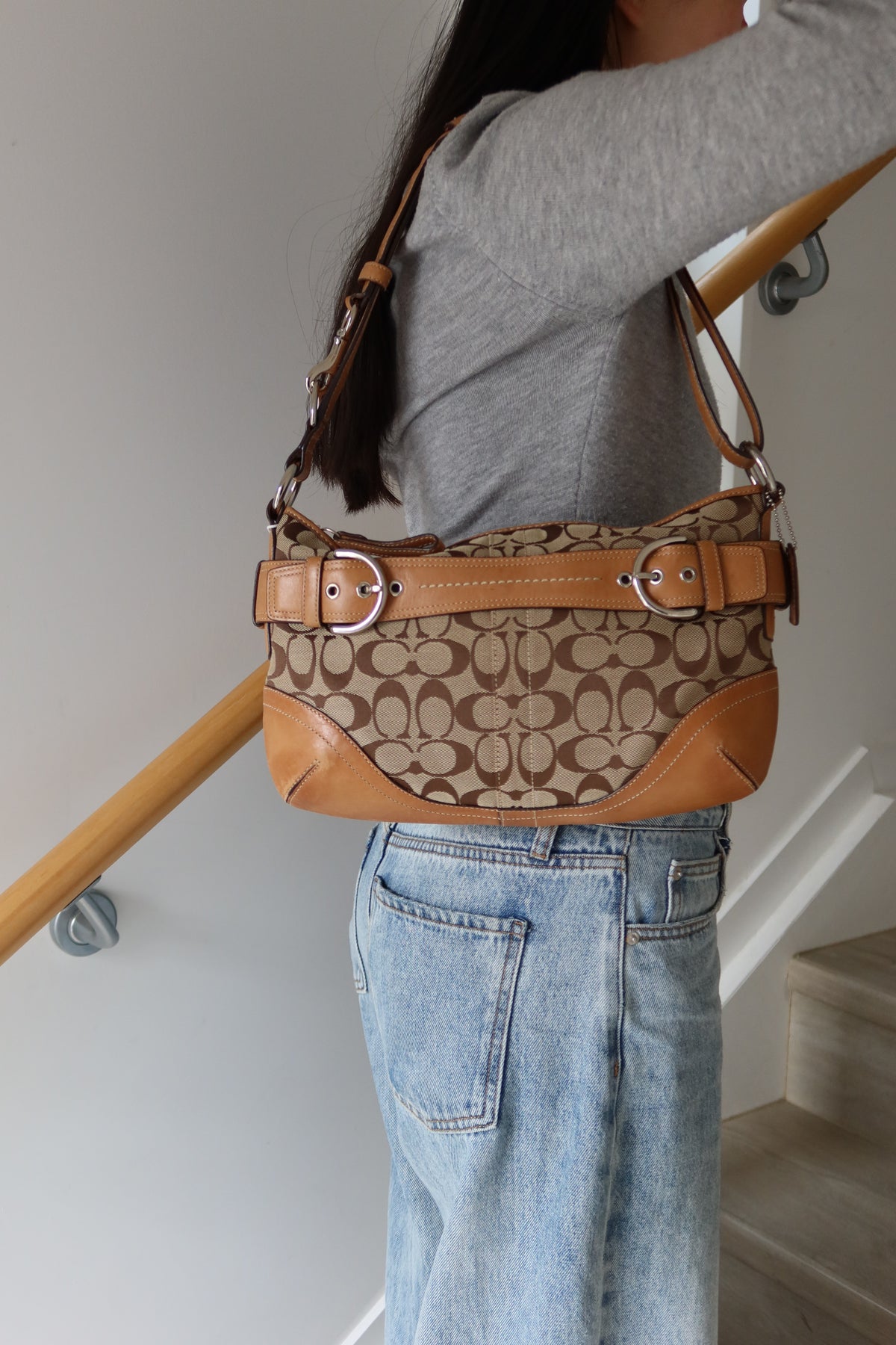 Coach Buckle Shoulder Bag