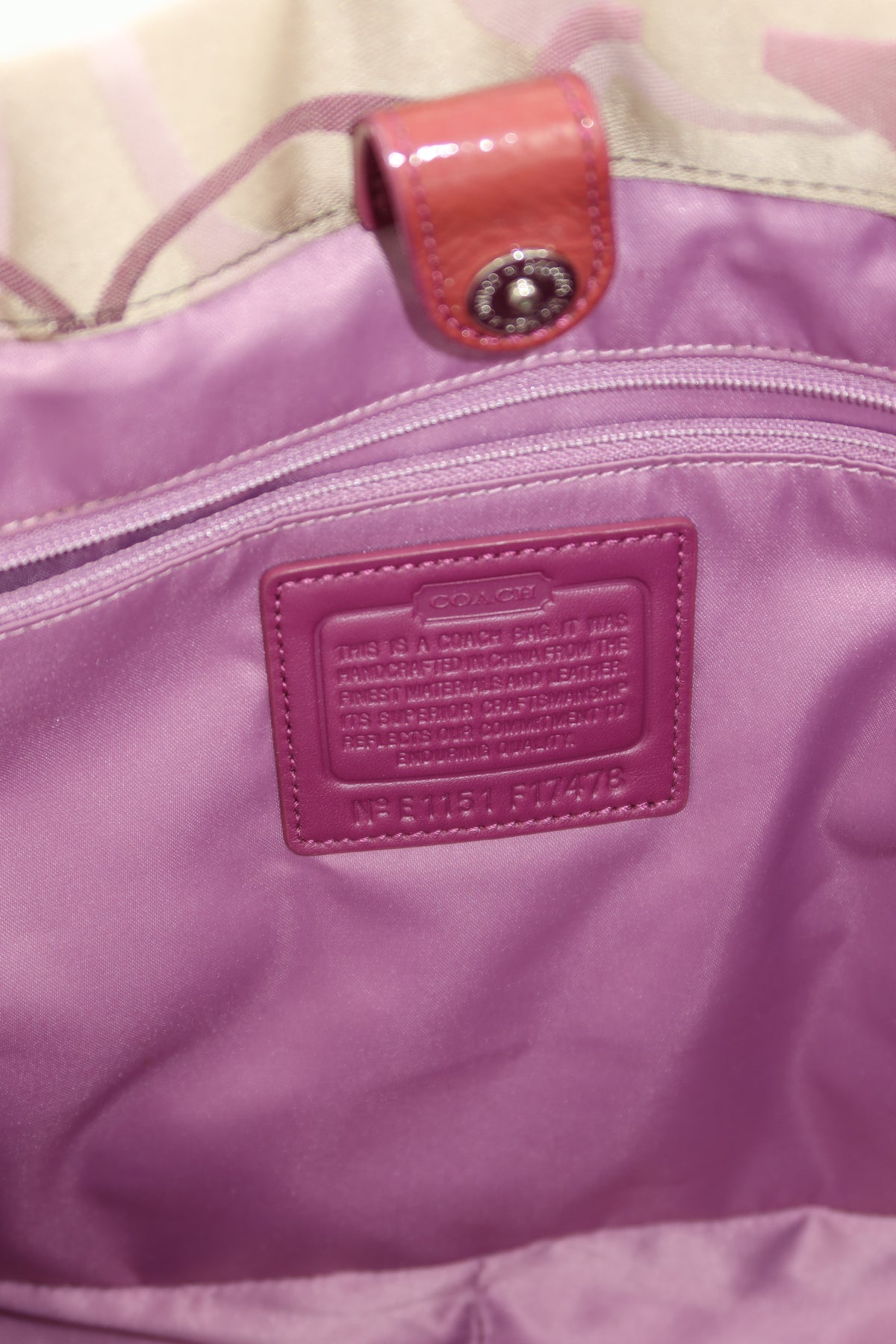 Coach turnlock bag