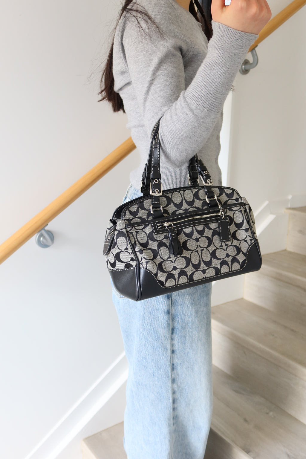 Coach Hampton Signature Satchel