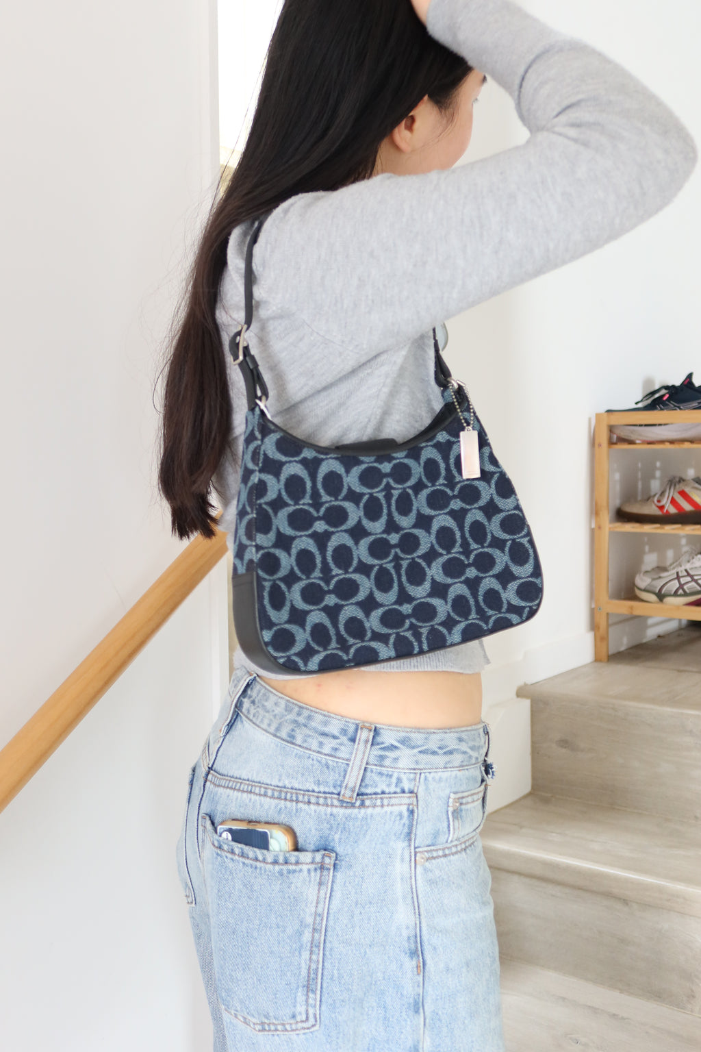Coach Signature Hobo Shoulder Bag