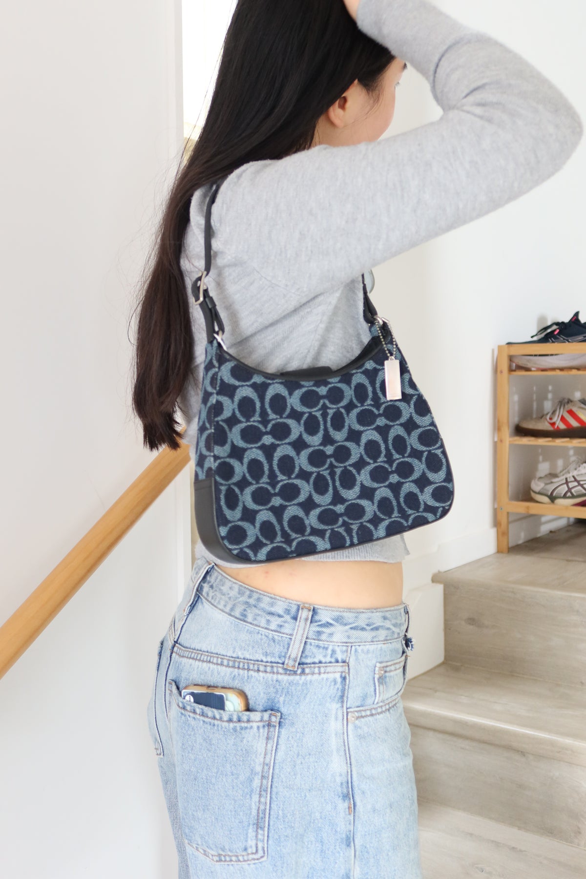 Coach Signature Hobo Shoulder Bag