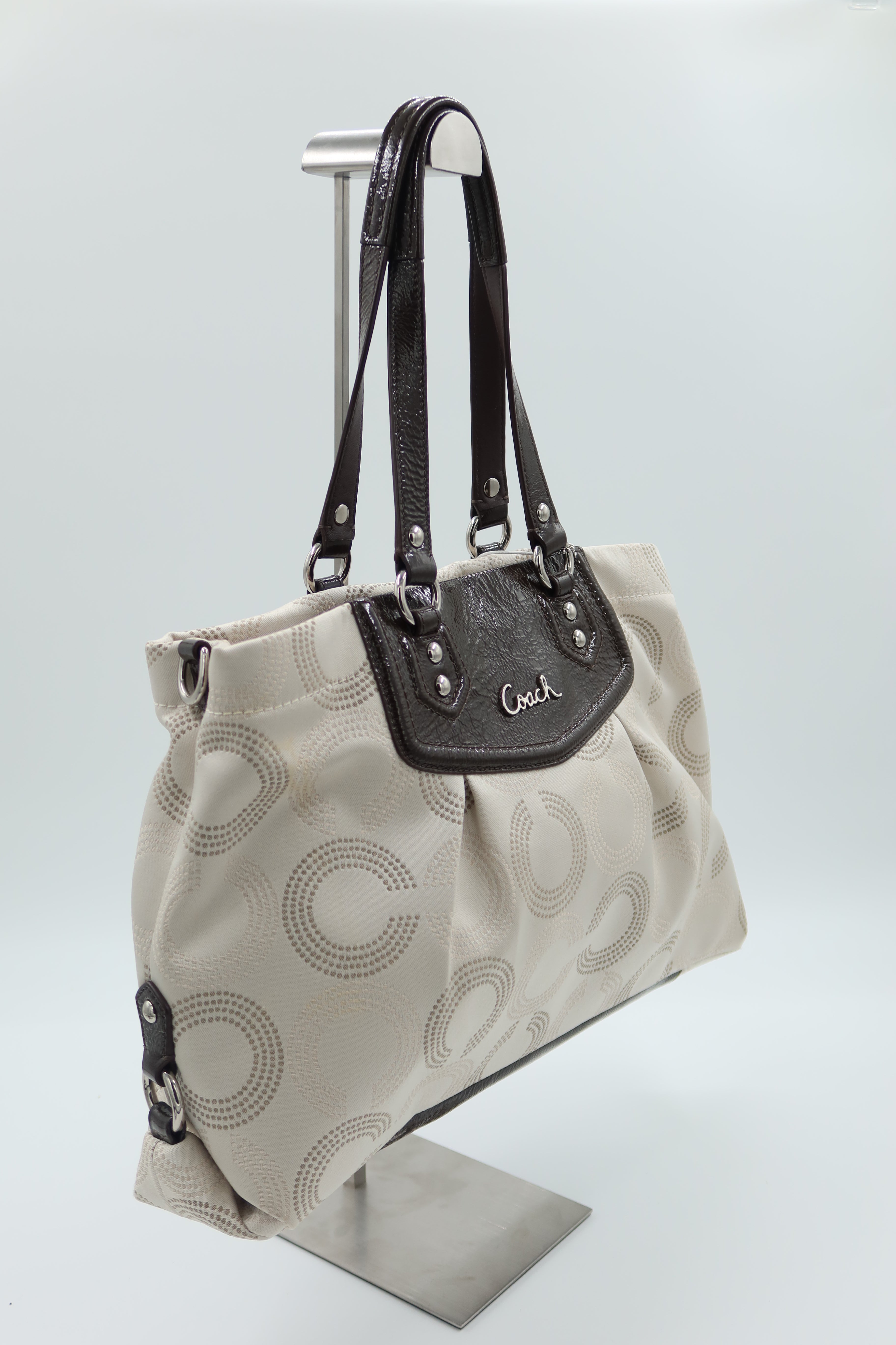 Coach Ashley Dotted Op Art Satchel